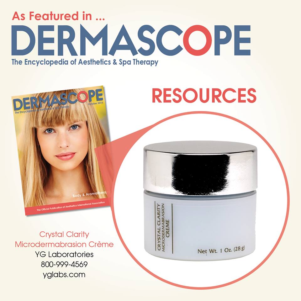 yglabs's tweet image. Our best-selling Crystal Clarity Microdermabrasion Crème was featured in the latest issue of @DERMASCOPE! #YGLaboratories #YGLabs #skincare