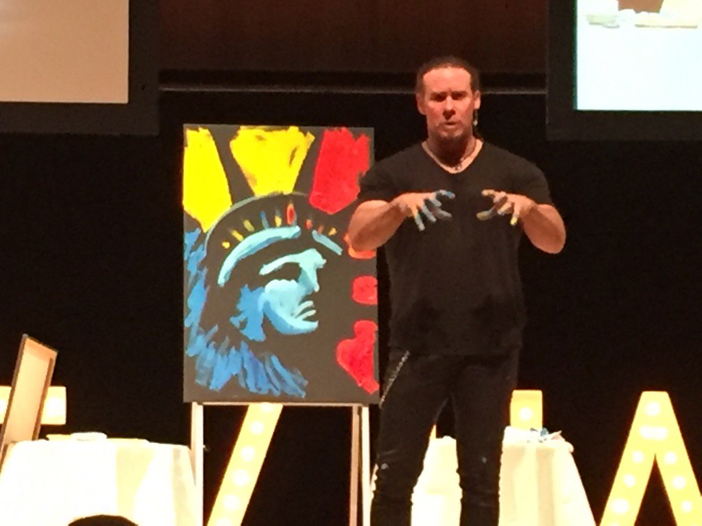 kwitte01's tweet image. Erik Wahl shares his personal story of creativity. #WeMake_Happen