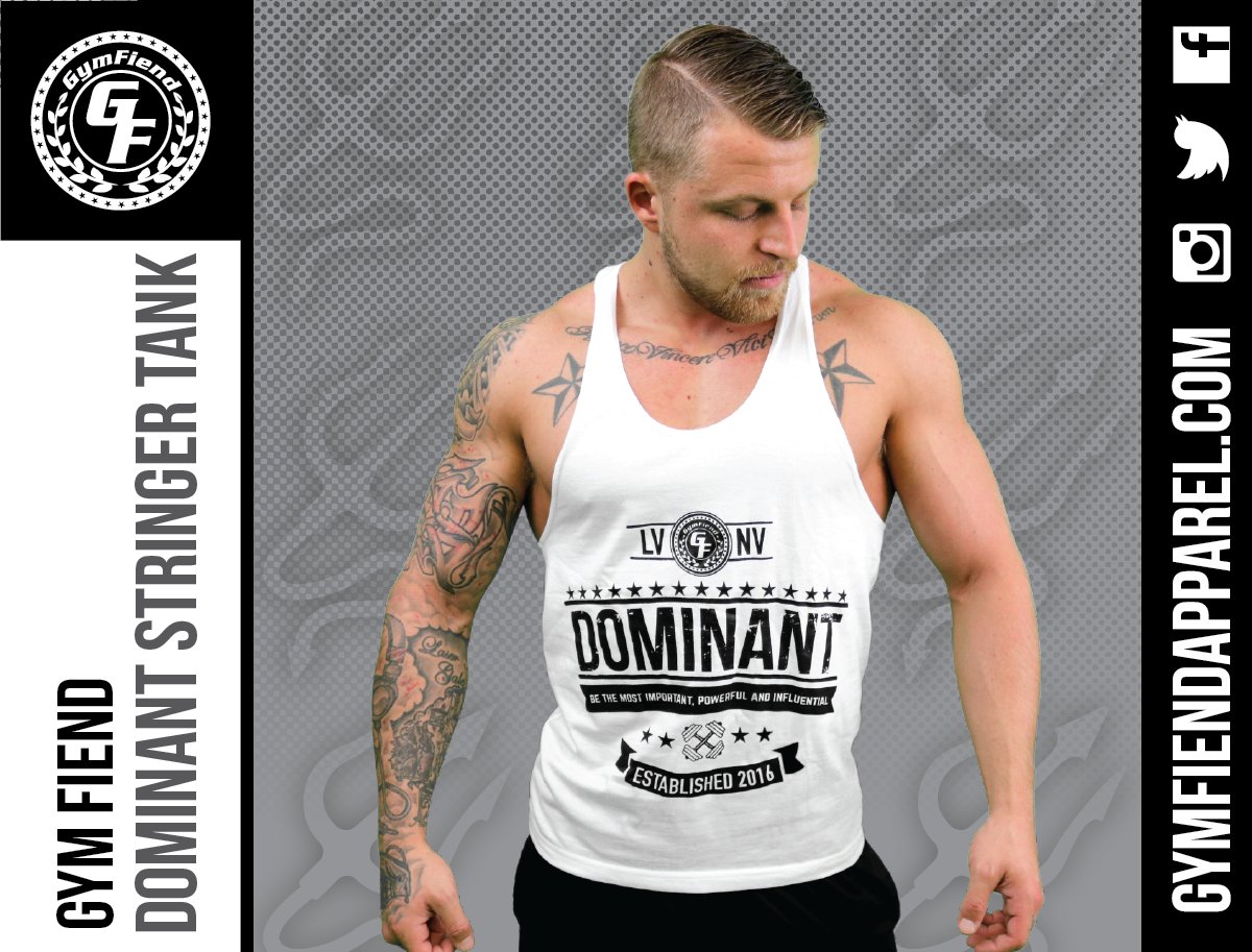 GymFiendApparel's tweet photo. Check out the DOMINANT Tank in multiple colors and more at https://t.co/Zm7xRzbp0O. Stock up today before they are gone! #TGF #GymFiend https://t.co/JgLkXYimnX