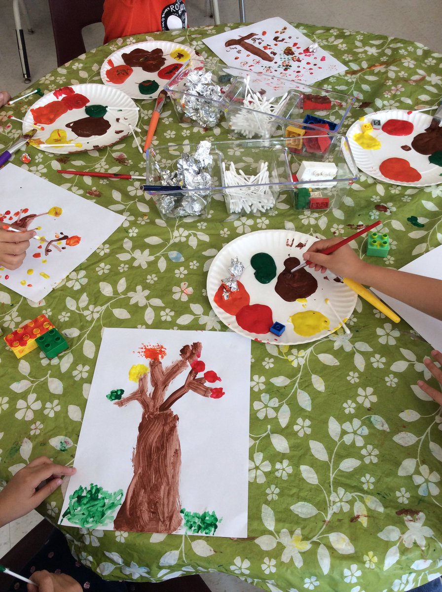 ourkinderworld's tweet photo. We are experimenting with different tools to create texture. #fdkart #leafinquiry https://t.co/MZFgvfe3D0