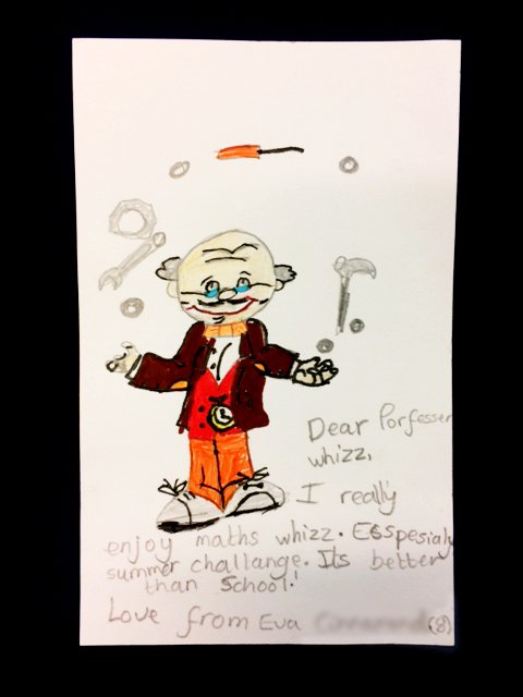 MathsWhizzTutor's tweet photo. Fan mail for the Whizz Professor! Thank you Eva. Keep an eye out for your response in the post #maths #WhizzProfessor https://t.co/TnMGbd7Lhl