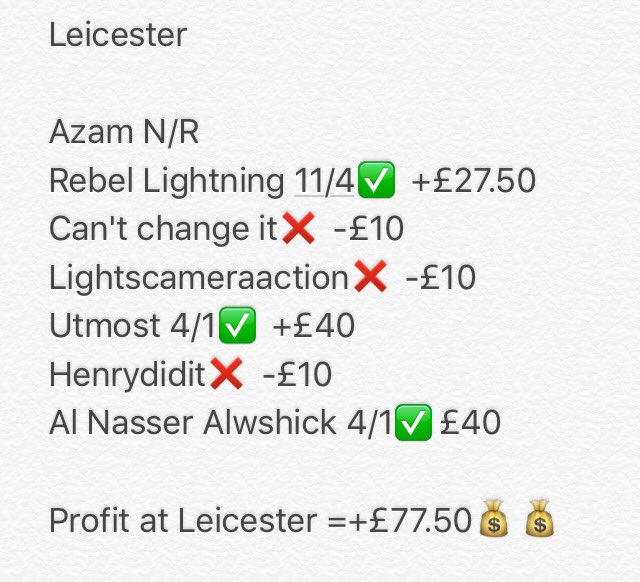threetipsaday's tweet image. Today's profit stands at £177.50 with the NAP also landing!💰💰💰💰💰💰💰💰💰💰💰💰