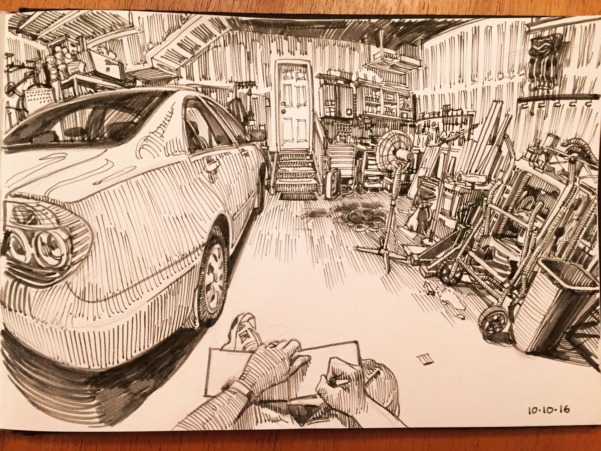 #inktober day 10. One more from the garage. 