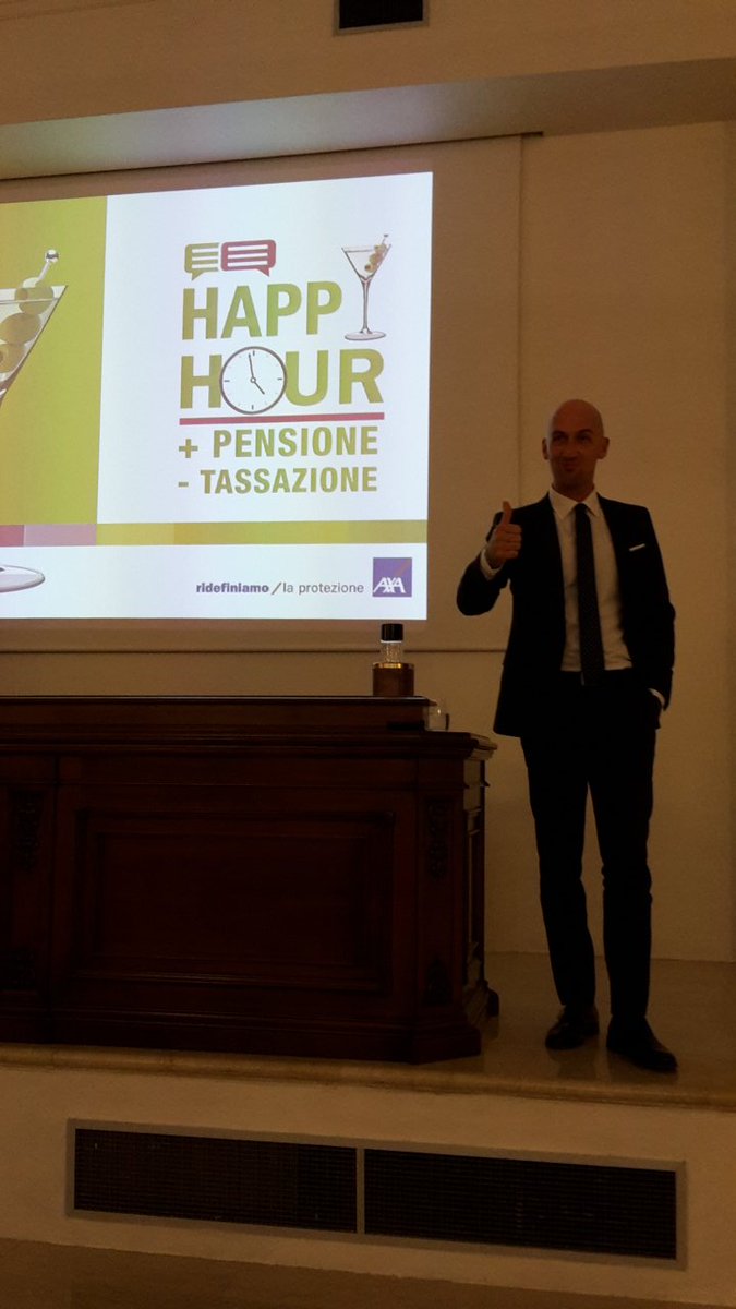gmollicone's tweet photo. #HappyHour si parte...un modo diverso per parlare di #previdenza! #AXA #previsionari @Previsionari https://t.co/5JhU374cb0
