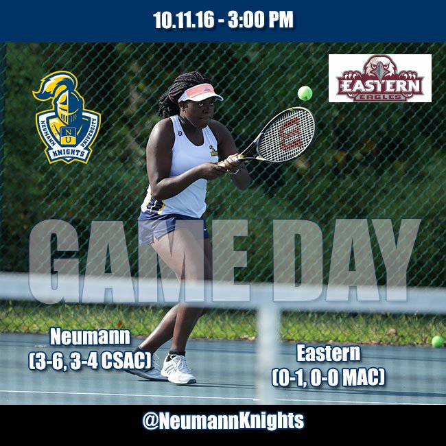 NeumannKnights's tweet photo. It's Match Day! @NeumannTennis takes the court against Eastern this afternoon in non-conference action at 3 PM. https://t.co/9cLGzLFpfh