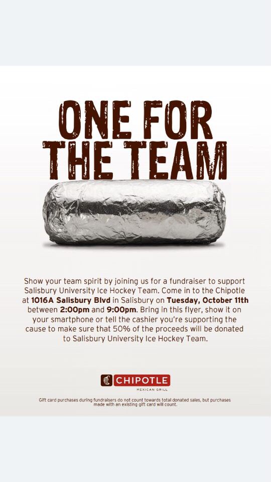 SUGullsHockey's tweet photo. Everyone go to Chipotle between 2pm and 9pm today and show them this flyer to support the team!!! https://t.co/fQHEGbDuFF