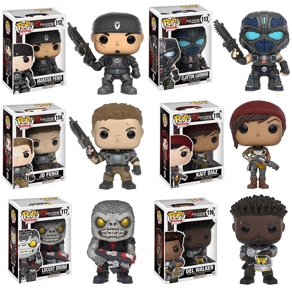 Funko's tweet photo. RT &amp; follow @funko for the chance to win a @GearsofWar Pop! prize pack! #GearsofWar4 https://t.co/H8Jiax3jFZ