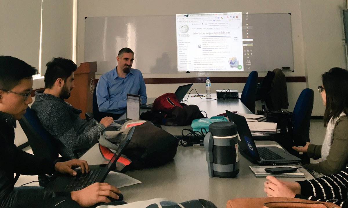 maritzafigueroa's tweet photo. Together w my students are pioneers in Ecuador utilizing in an academic setting #WikipediaEducation thx@vahidm @wikimedistasec #wikilearning https://t.co/qjE8mFrQjo