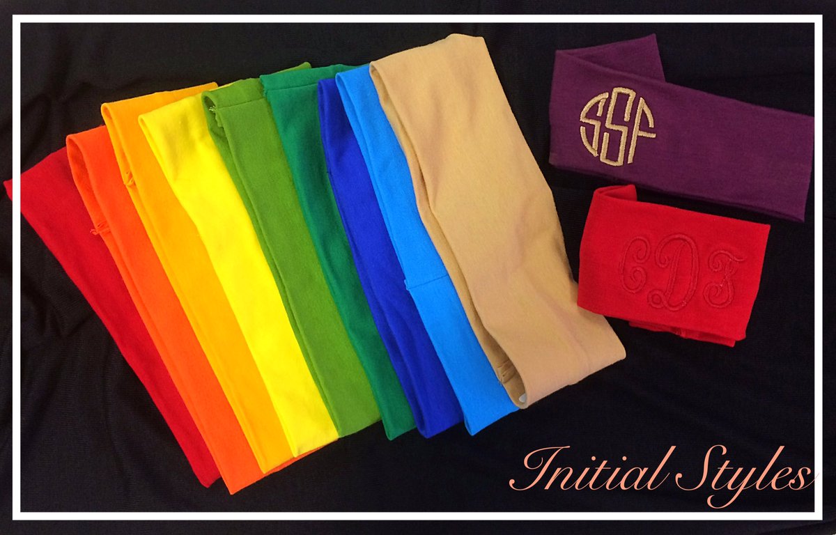 InitialStyles's tweet image. These personalized headbands are perfect for a gift or for yourself! So many cute colors, these are great for athletic and fashion uses!