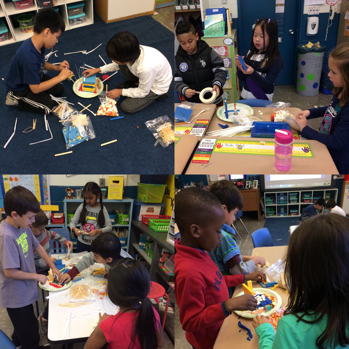 BolandAsh2's tweet photo. 2nd grade engineers hard at work. Will their houses survive the big bad wolf????? #edisonk12 #theLNDway https://t.co/rIyhxK6HJg