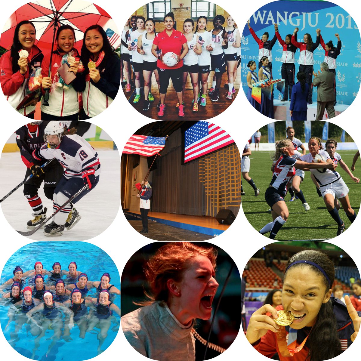 UniUSATeam's tweet photo. #USATeam_ celebrating all female athletes during this #InternationalDayoftheGirl!! 😀✌️ https://t.co/1uFo1LS7Lj
