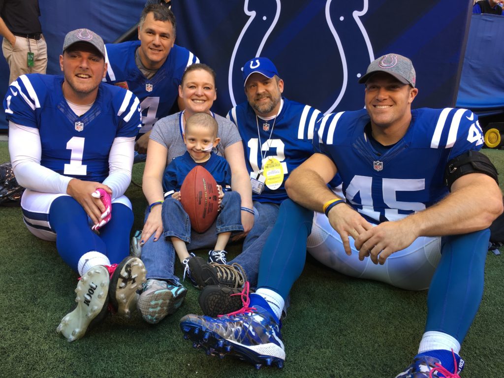 Colts's tweet photo. We had a special guest on Sunday. His name is Carter and he's got what coach would call "GRIT". Check out his story: https://t.co/Zxu6EjbUQn https://t.co/cznv8mJfdM
