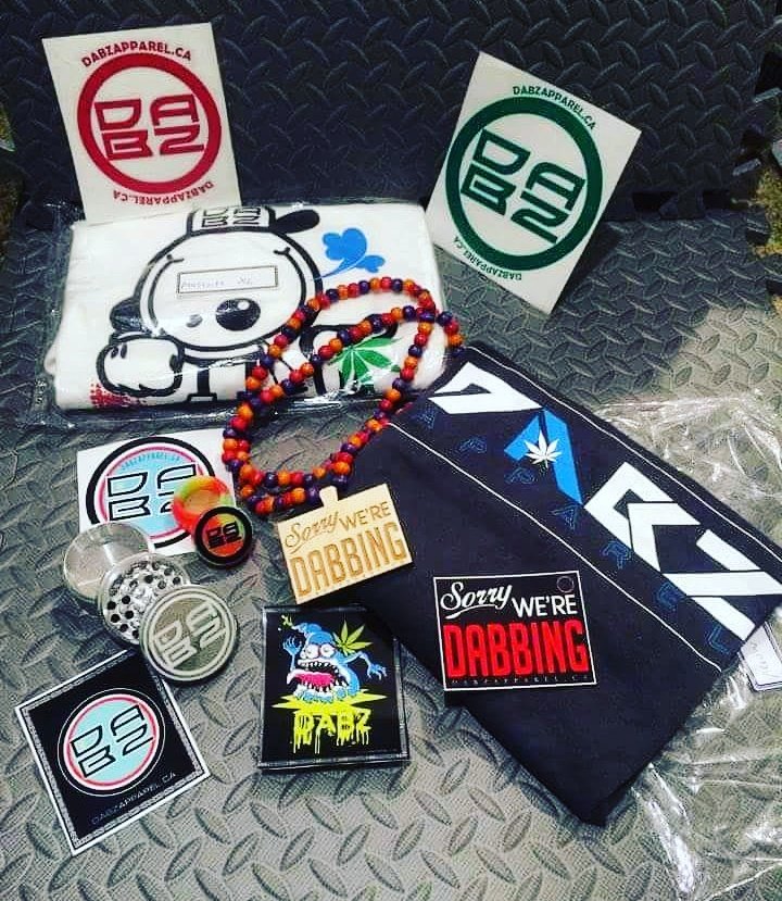 Head to the dabz apparel FACEBOOK page to like and share the post to be enternd to win this awsome dabz giveawayPACK