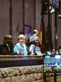 HMASusanna's tweet photo. African Peace &amp; Security has a new home.  Chancellor Merkel inaugurates Julius Nyerere Building at the AU https://t.co/HajJXnBPnB