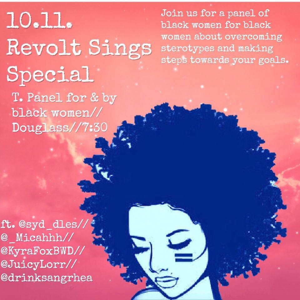 RevoltHU's tweet photo. Join the Women of Revolt &amp; Friends in Douglass tonight at 7:30 to gain insight on building &amp; perfecting your brand! Rm TBA. #HU20 @RevoltHU https://t.co/0S0iIbiNE0