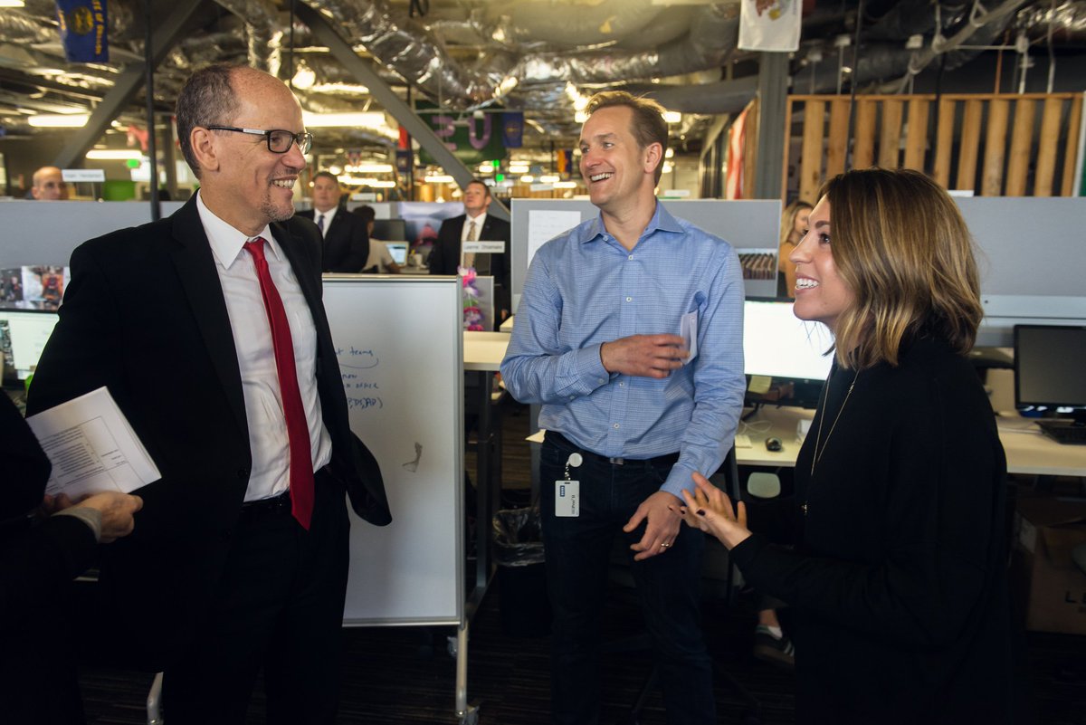 Glassdoor's tweet photo. We had the pleasure of hosting @LaborSec Tom Perez at HQ today! #InsideGD @USDOL https://t.co/hvDa4nMkJA