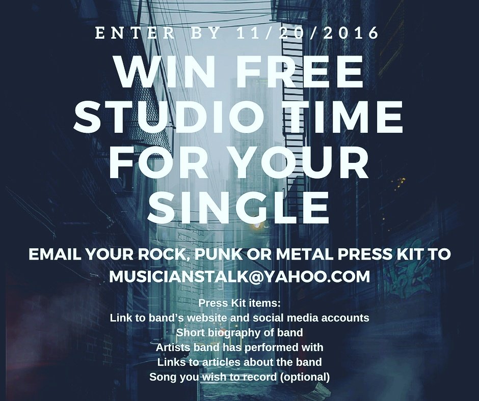 MusiciansTalk's tweet photo. Send your press kit to MusiciansTalk@yahoo.com for a chance to win. Check our Facebook for the terms!
#SupportLocalMusic #LockwoodStudios https://t.co/7foA1yRvJN