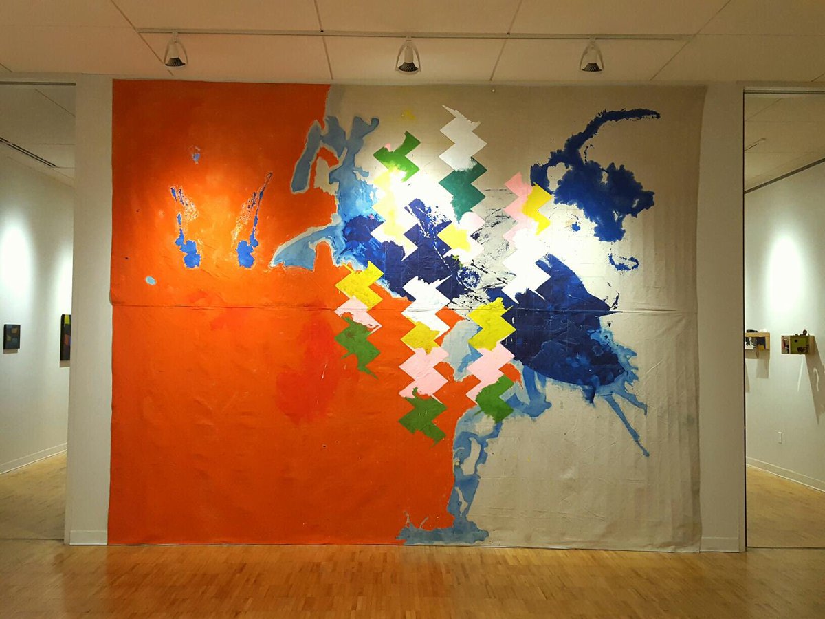 jpundyk's tweet photo. .@AnnePundyk strikes again: #therevolutionwillbepainted up at The Schelfaudt Gallery, University of Bridgeport https://t.co/cPwN3L0FhJ
