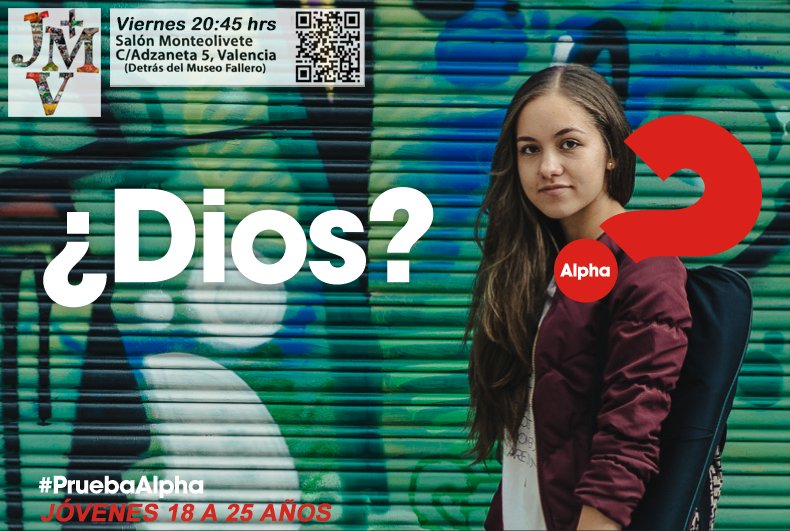 AlphaJovenValen's tweet photo. #YaComenzamos, todos los viernes a las 20:45Hrs
#PruebAlpha18a25años
#TeEsperamosenAlpha
#Adzaneta5,Valencia https://t.co/Ev0mxh6ST0