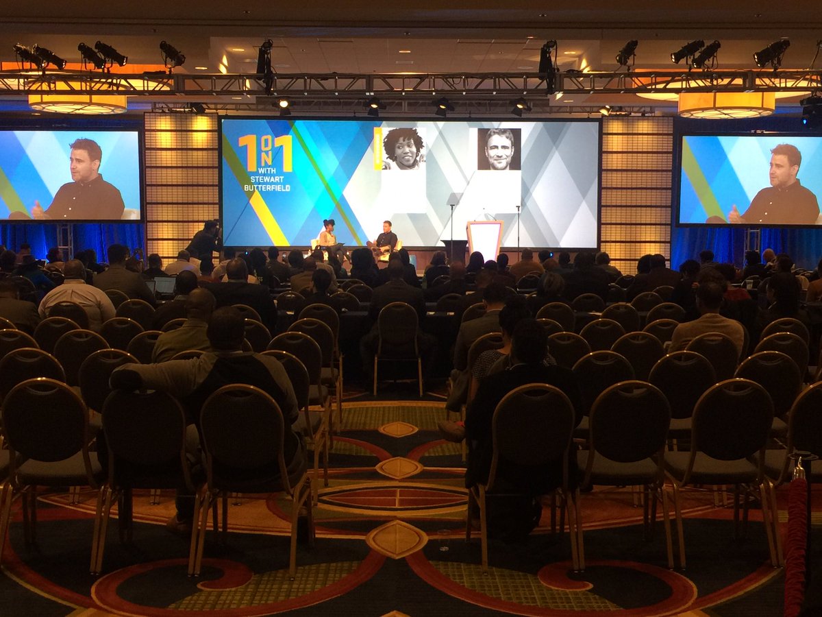 Flyspan's tweet photo. Slack CEO and BE at #techcnxt16 https://t.co/MHpTMgNG7b
