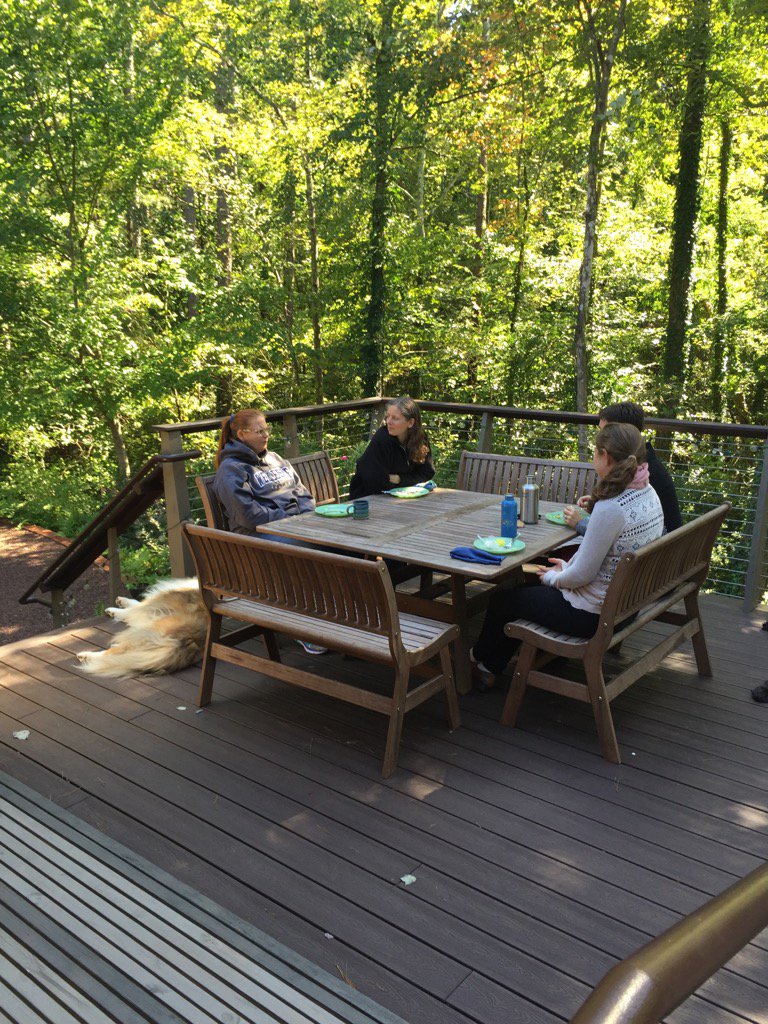 jaherndodson's tweet photo. Lunch break @DukeU faculty writing retreat.Amazing people, great convos,cool research projects. #writingincommunity https://t.co/VTMtX3fabc