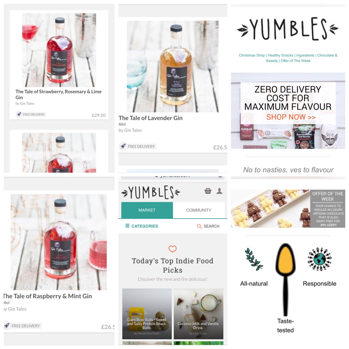 Our beautiful infused gins are now on Yumbles.com This is foodie heaven you have been warned 😋😋😋