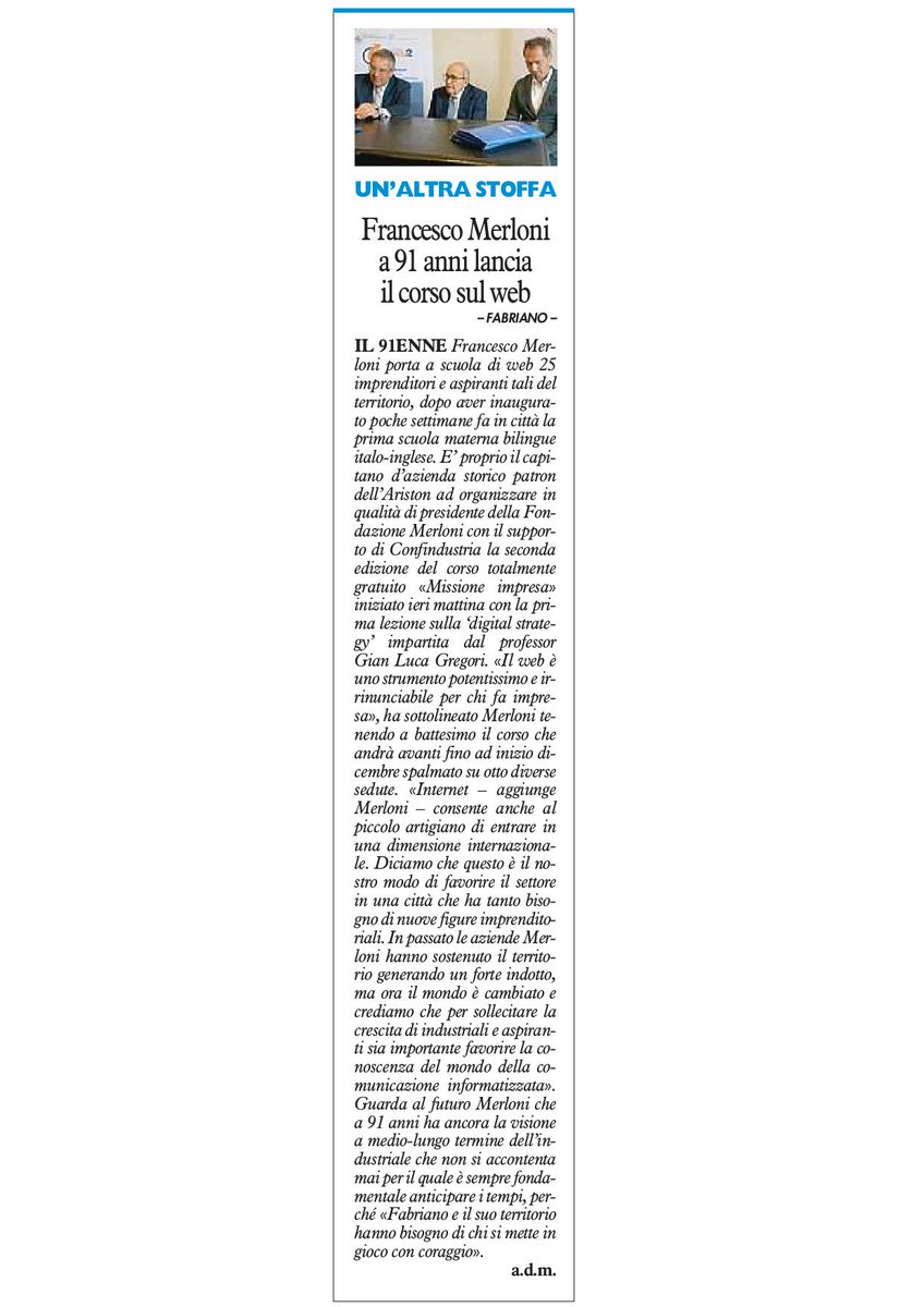 FondMerloni's tweet photo. Con Missione Impresa 2, #fondmerloni porta #imprenditorialità sul web: prima lezione su marketing relazionale, ora avanti con #smm e #seo https://t.co/EfaQt3u8Rg