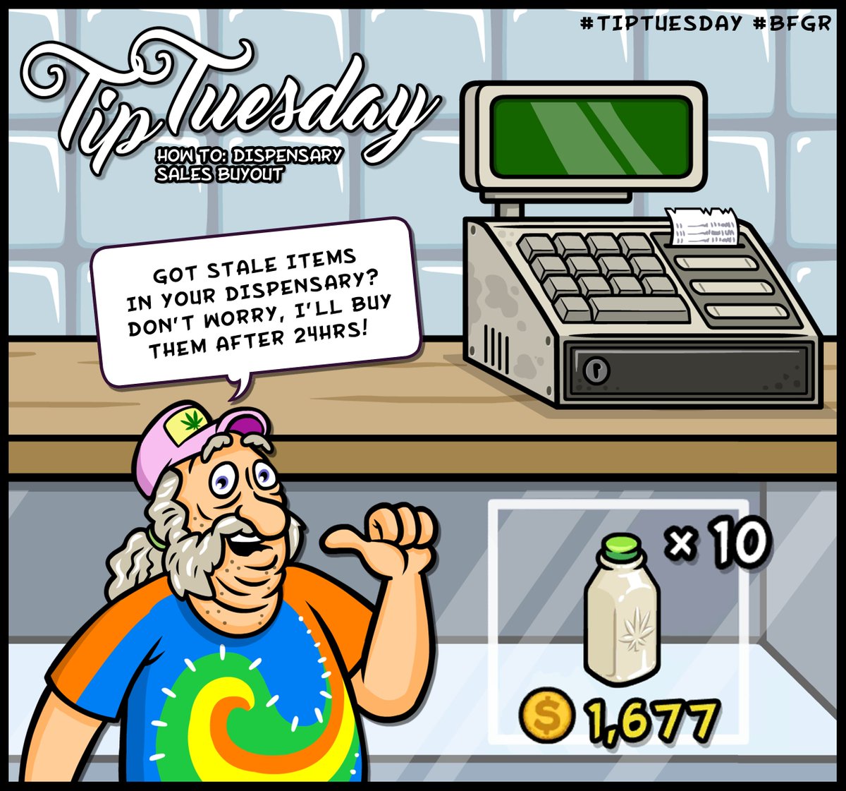 Hey Buds! Got a bunk sale in your dispensary? Don't fret, Uncle Floyd buys everything in there every 24 hours! #TipTuesday #BudFarm #BFGR