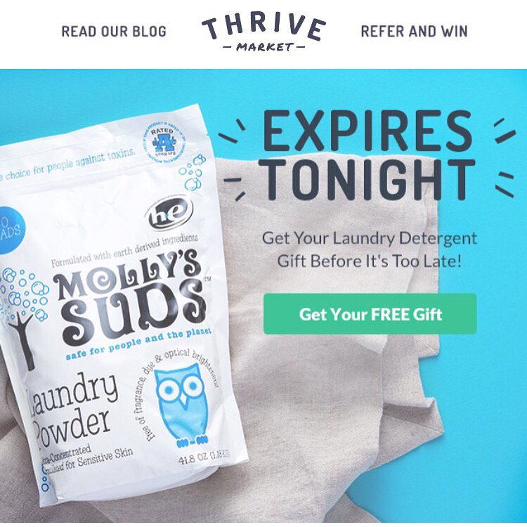 Thrive~where I get a LOT of my woman-owned items~Want free detergent (brand I SWEAR by)?#buywomenowned <a href="/mollyssuds/">Molly's Suds</a>