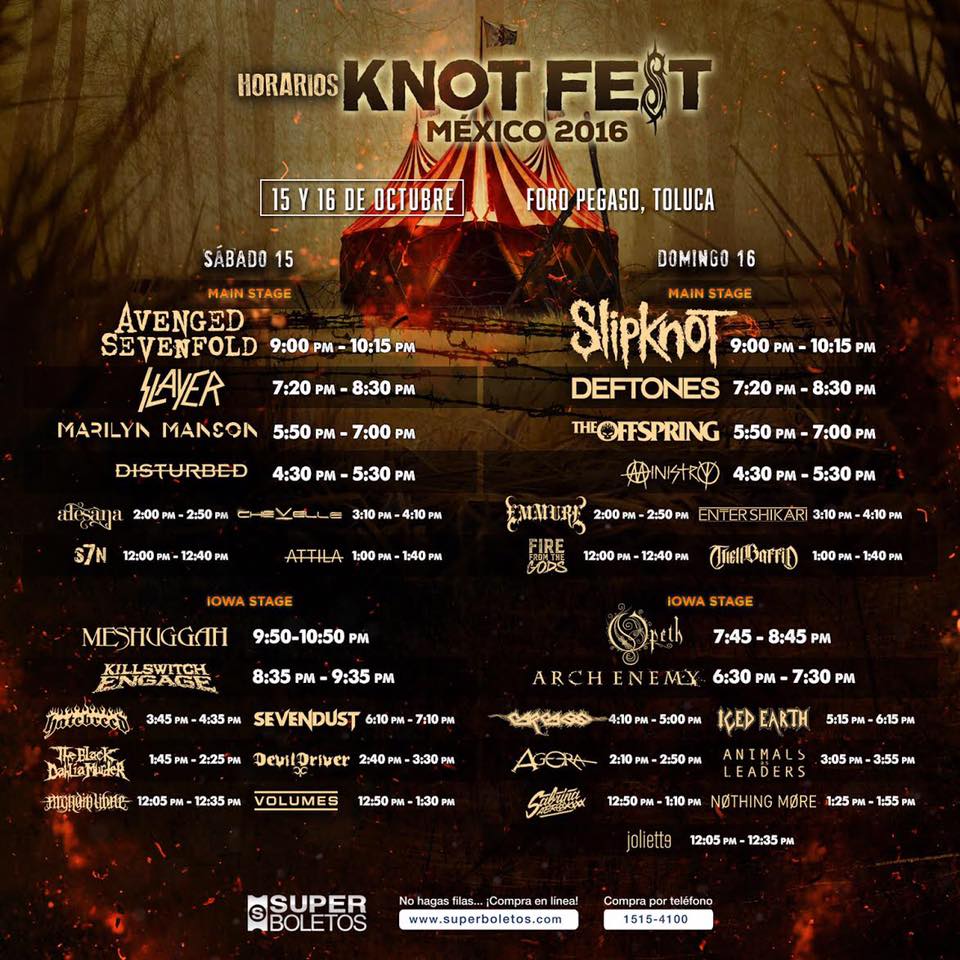¿Ya armaste tus horarios para el <a href="/knotfestmexico/">Knotfest México</a>? Aquí las recomendaciones de <a href="/oliverzuritamx/">Øliver Ẕurita</a> para este sábado. 
expansionradial.mx/knotfestdexter/