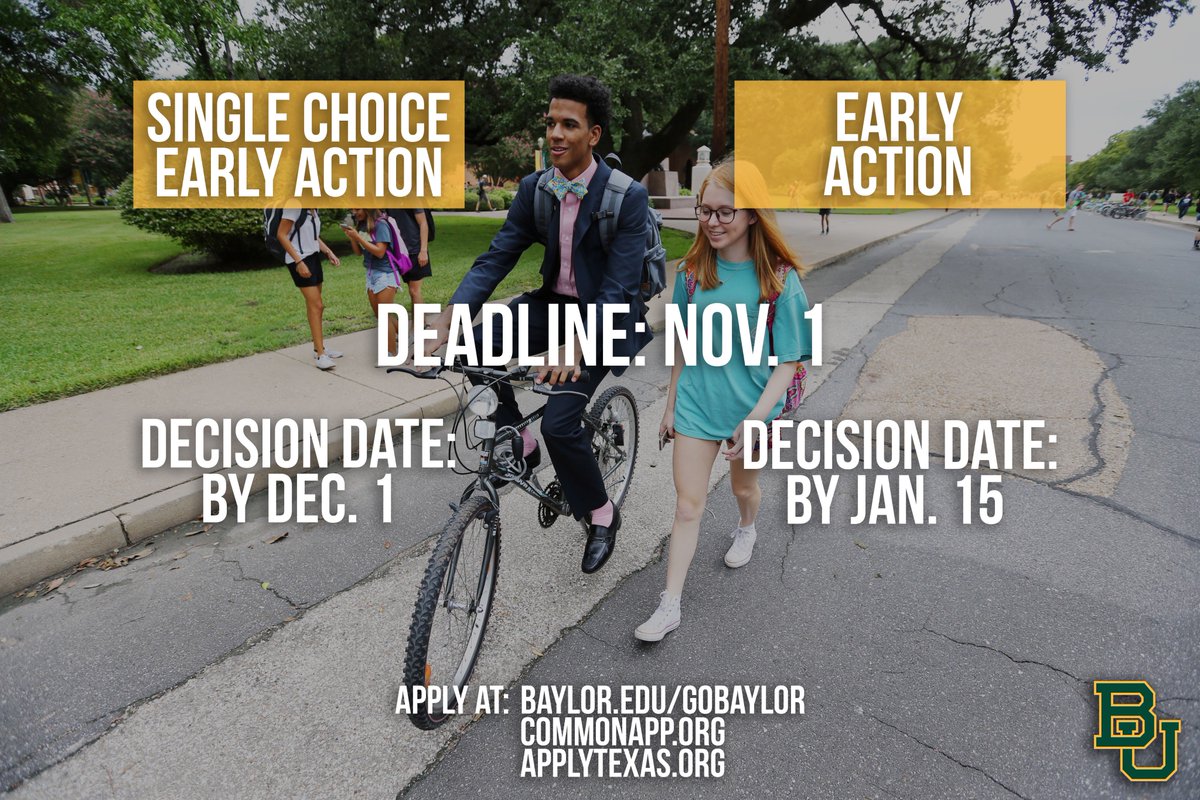 beabaylorbear's tweet photo. Our first deadline is almost here! We hope you're as excited as we are! #SicEm #apply2bu #BU21 https://t.co/vtsB854l5B
