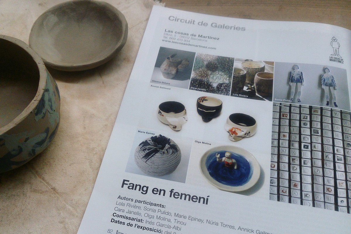 olgamolinadraws's tweet photo. Així mostrava la nostra #exposició de #ceràmica a #lascosasdemartinez la #revista #terrart #Barcelona https://t.co/NCHNhoDglY