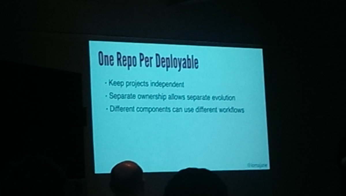 purplemarauder's tweet image. On repo per deployable often better represents the structure of the organisation #LeedsDevOps