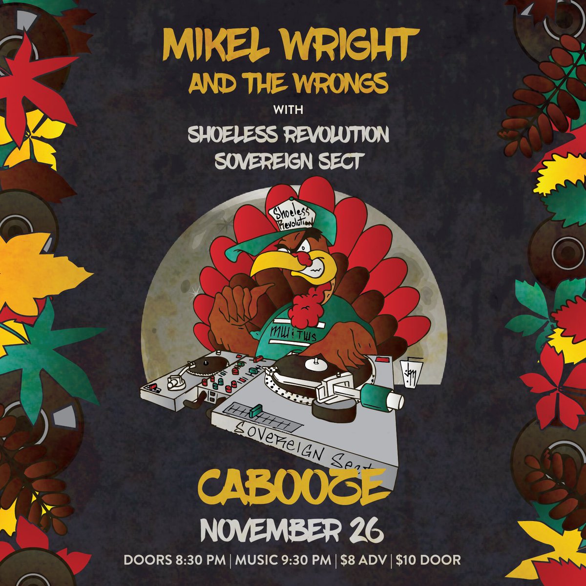 SAT 11/26 at <a href="/caboozempls/">The Cabooze</a> with <a href="/shoelessrev/">Shoeless Revolution</a> and <a href="/SovereignSect/">Sovereign Sect</a>!! FB LINK:facebook.com/events/1267081… #funk #jamband #minneapolis #livemusic