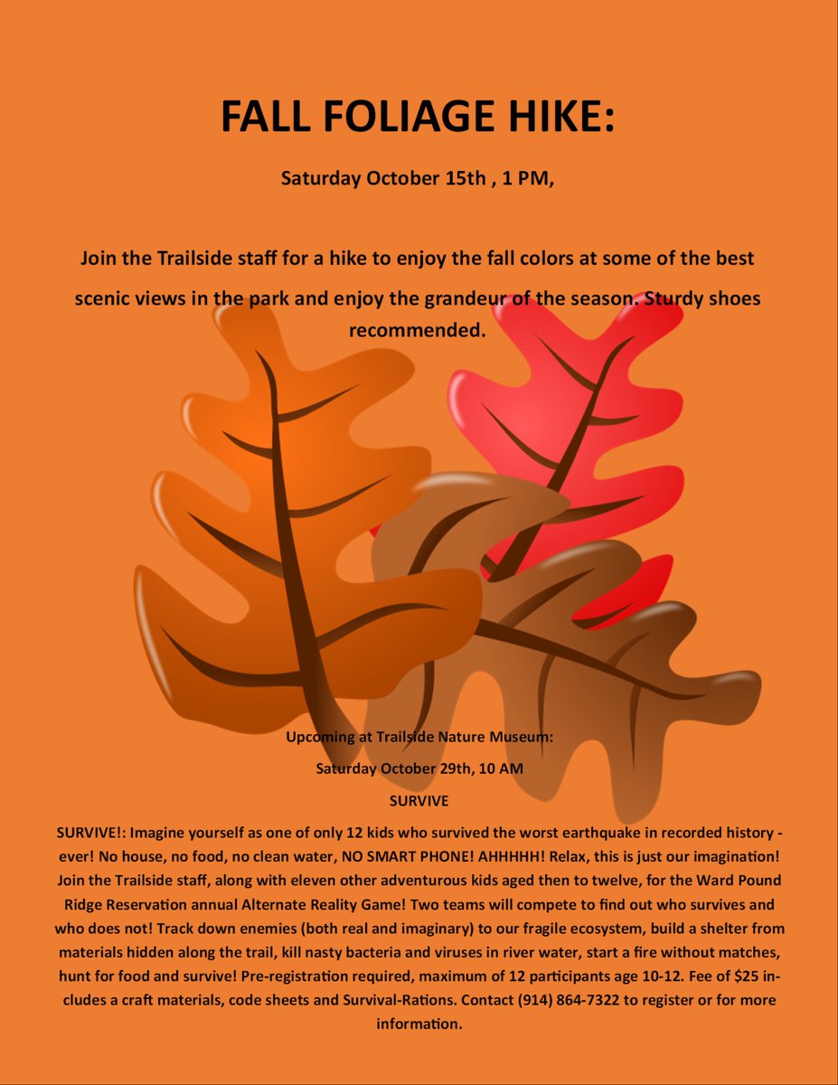 October events at the Res. It's a beautiful time to be there. <a href="/FriendsRes/">Friends Of The Res.</a>