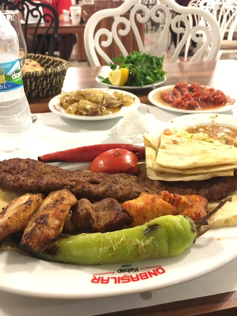 DakotaSwaney's tweet photo. I felt fancy AF tonight at the "Onbasilar" Turkish Restaurant with my Red Wine and Lamb Meat 🇹🇷💯 https://t.co/wOxKx4yu5m