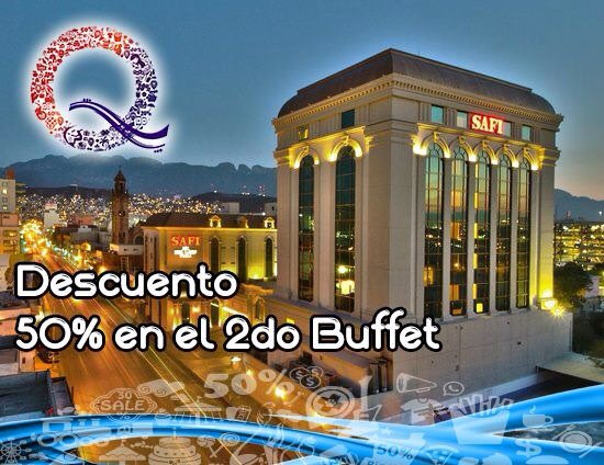 AppQiu's tweet photo. Recuerden usar sus descuentos #Qiú, Hoteles Safi Royal Luxury les ofrece un 50% de descuento en el segundo buffet. https://t.co/3nK6xcDRkn