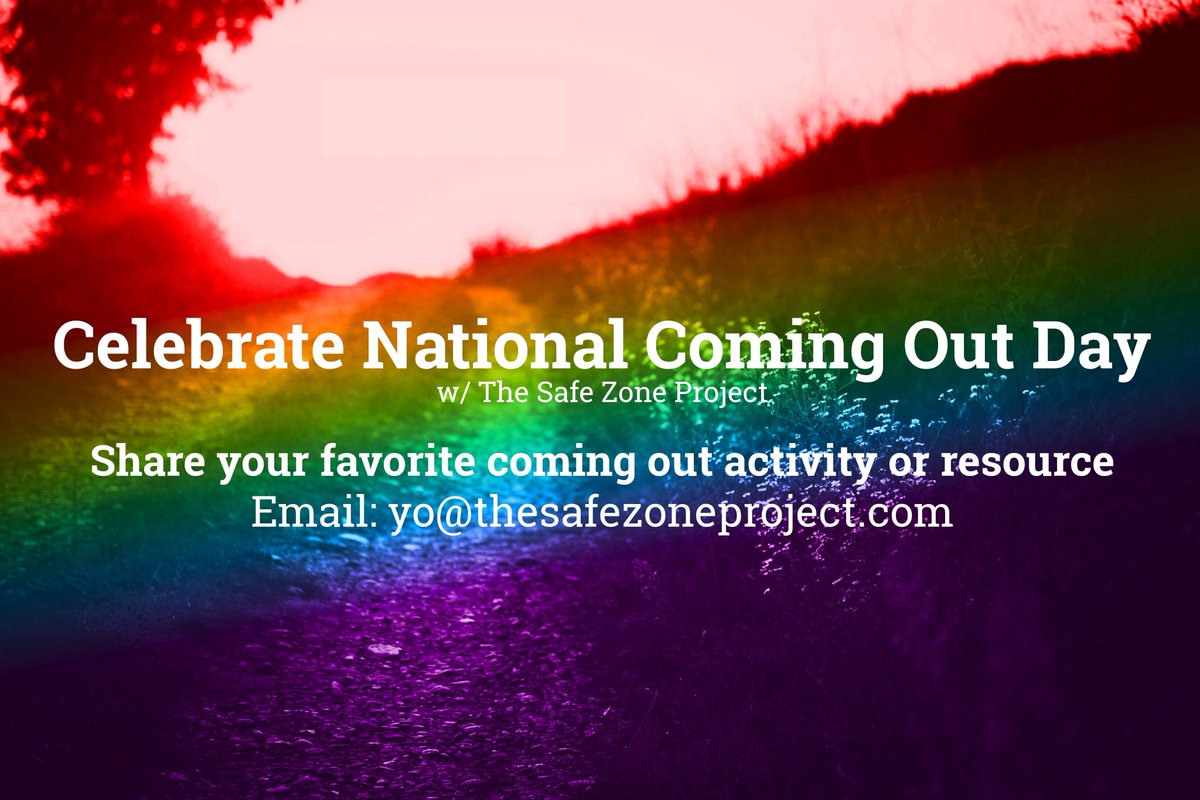SafeZoneProject's tweet image. Celebrate #NationalComingOutDay with us!