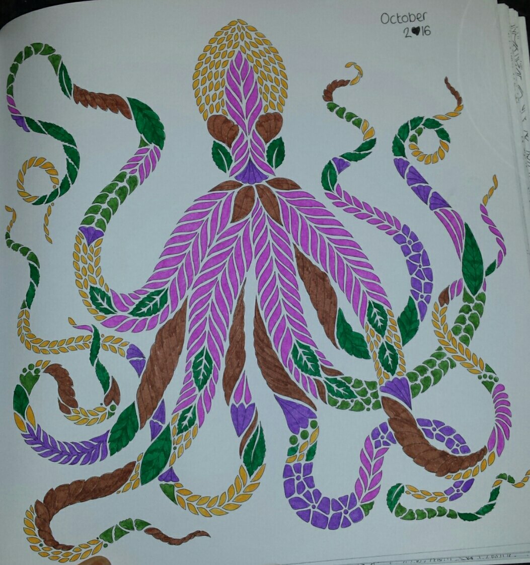 ColouringReview's tweet image. Anyone else finished a design from Curious Creatures yet?