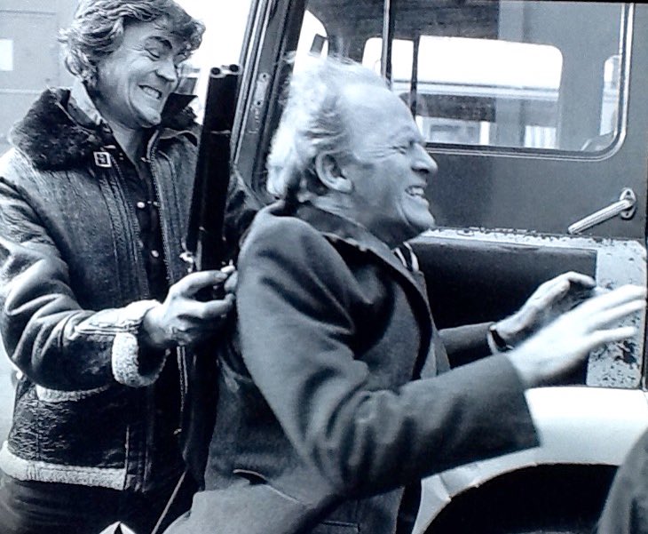 #nickbrimble and #gordonjackson on location December 1977