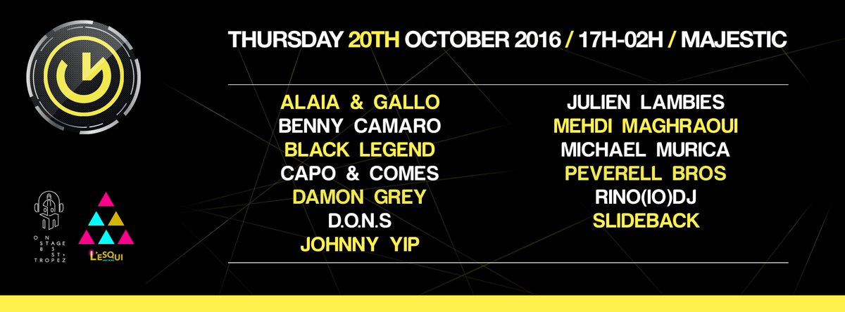 Don't miss us <a href="/ADE_NL/">AmsterdamDanceEvent</a> 
We take place <a href="/Majestic/">Majestic</a> @BittoBitRadio <a href="/Dj_Nakata/">Mehdi Maghraoui</a> @dj_johnny_yip <a href="/Slidebackmusic/">Slideback</a> <a href="/D_Grey_Official/">Damon Grey</a> <a href="/rinoiodj/">RINO(IO)DJ</a>