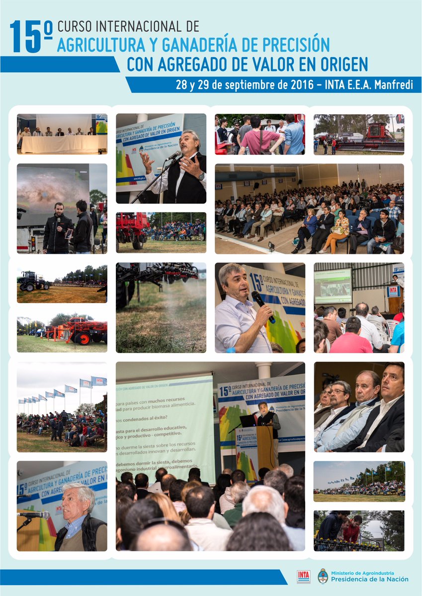 biancogaido's tweet photo. Imágenes del 15º Curso Internac. de Agricultura y Ganadería de Precisión #CursoAP2016 organizado x @intaargentina a través de @INTAAgroind https://t.co/PxV62dpK26