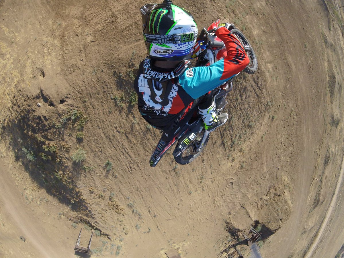 NateAdams741's tweet photo. Nice session at the #faisstcompound today. Ready to go for #fmxhighrollers this weekend. @MonsterEnergy @GoPro #gopro #deftfam @Deft_family https://t.co/FUyJxrO31A