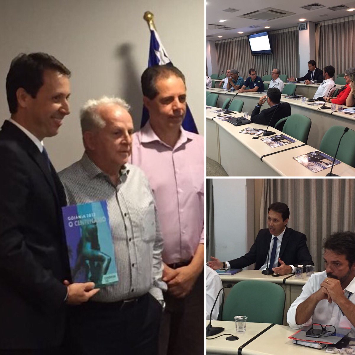 andreyazeredo's tweet photo. Participei de um encontro do Projeto Vinte Um, onde recebi exemplar do livro "Goiânia - O Centenário", do #Codese. https://t.co/DBSzNI3oYW