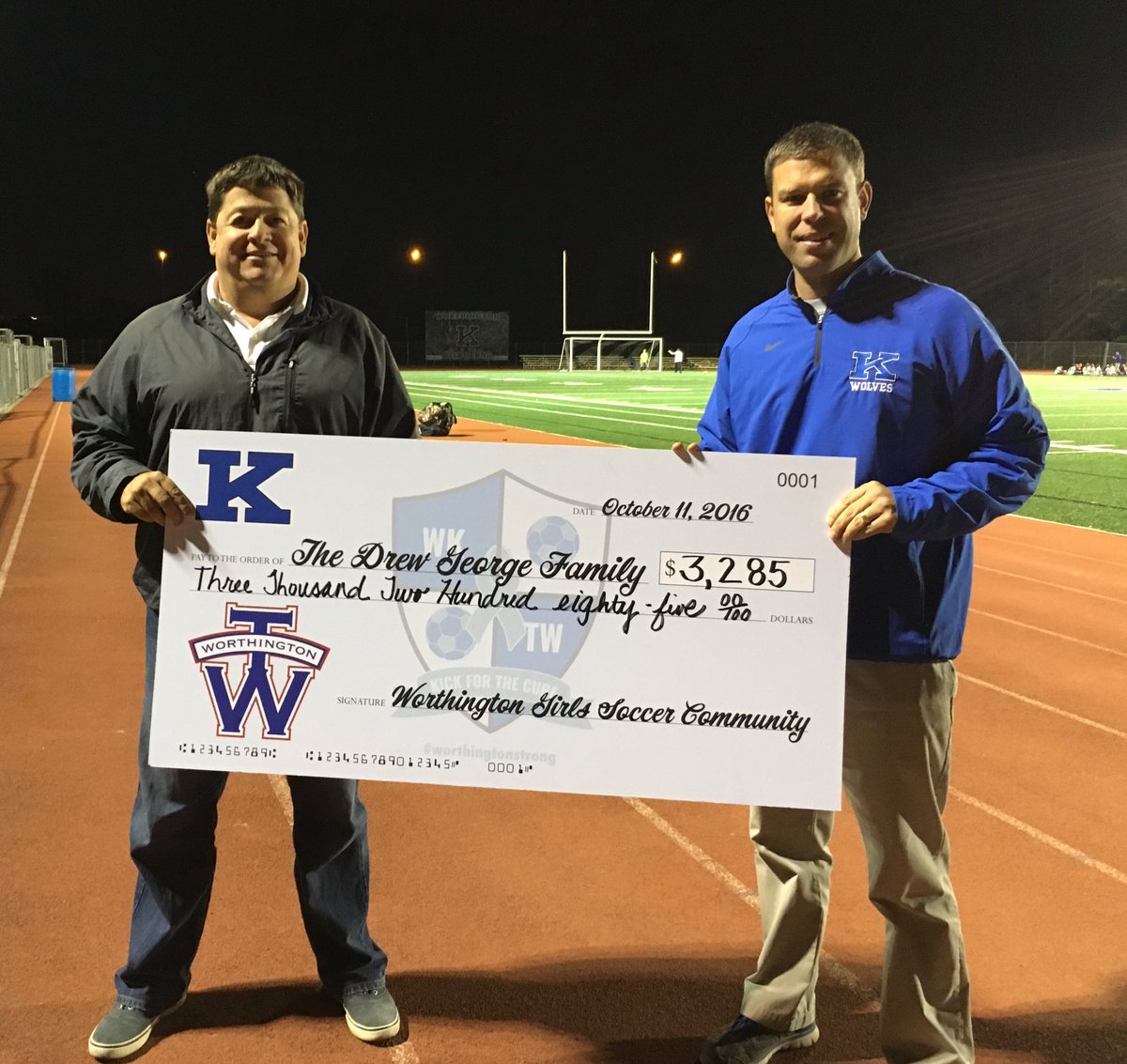 No matter the score, our community made THIS happen. Thankful to be part of this team &amp; community always. We are #WorthingtonStrong 💙