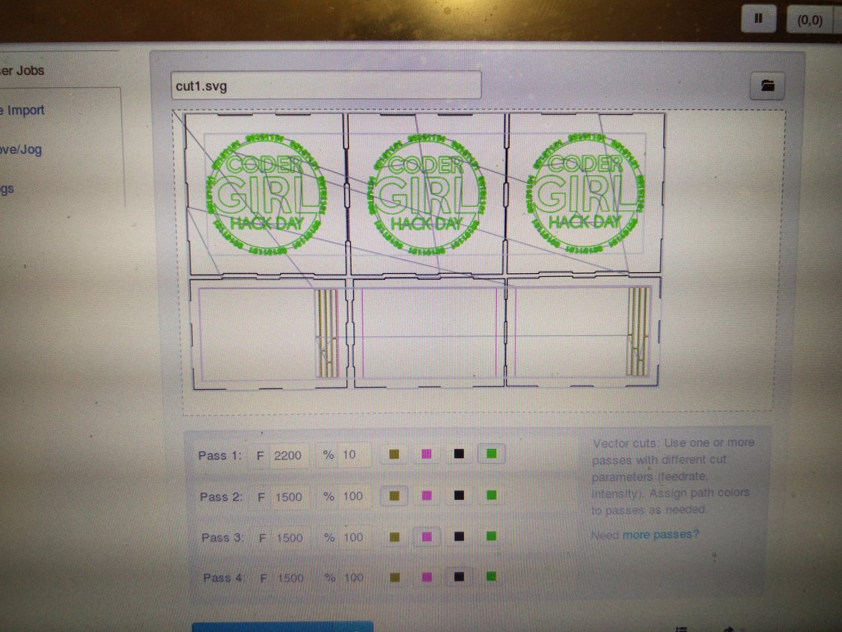 Jeffrey_Roe's tweet image. The hours of laser cutting has started in @TOG_Dublin  #codergirlhackday #pewpew