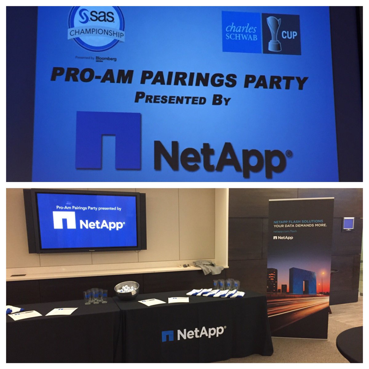 katja13's tweet photo. Ready for the championship #SAS pairings reception. #NetApp #perfectpairings #empowerperformance https://t.co/o8KWXAPZew
