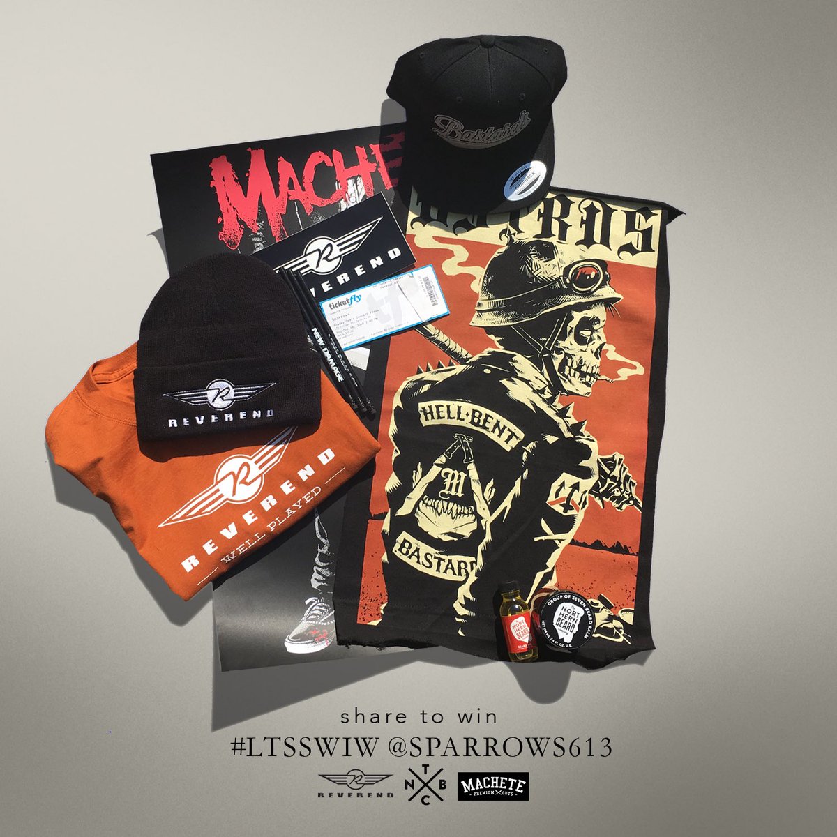 ReverendGuitars's tweet photo. From Sparrows: WIN OUR ULTIMATE PRIZE PACK! Reshare the image below, and tag us + #LTSSWIW. See you at our release show! https://t.co/eSnkeNfkYT