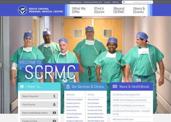 creativecompms's tweet photo. We enjoyed working with South Central Regional Medical Center on their new website #webdesign https://t.co/nJpKbbwmDJ