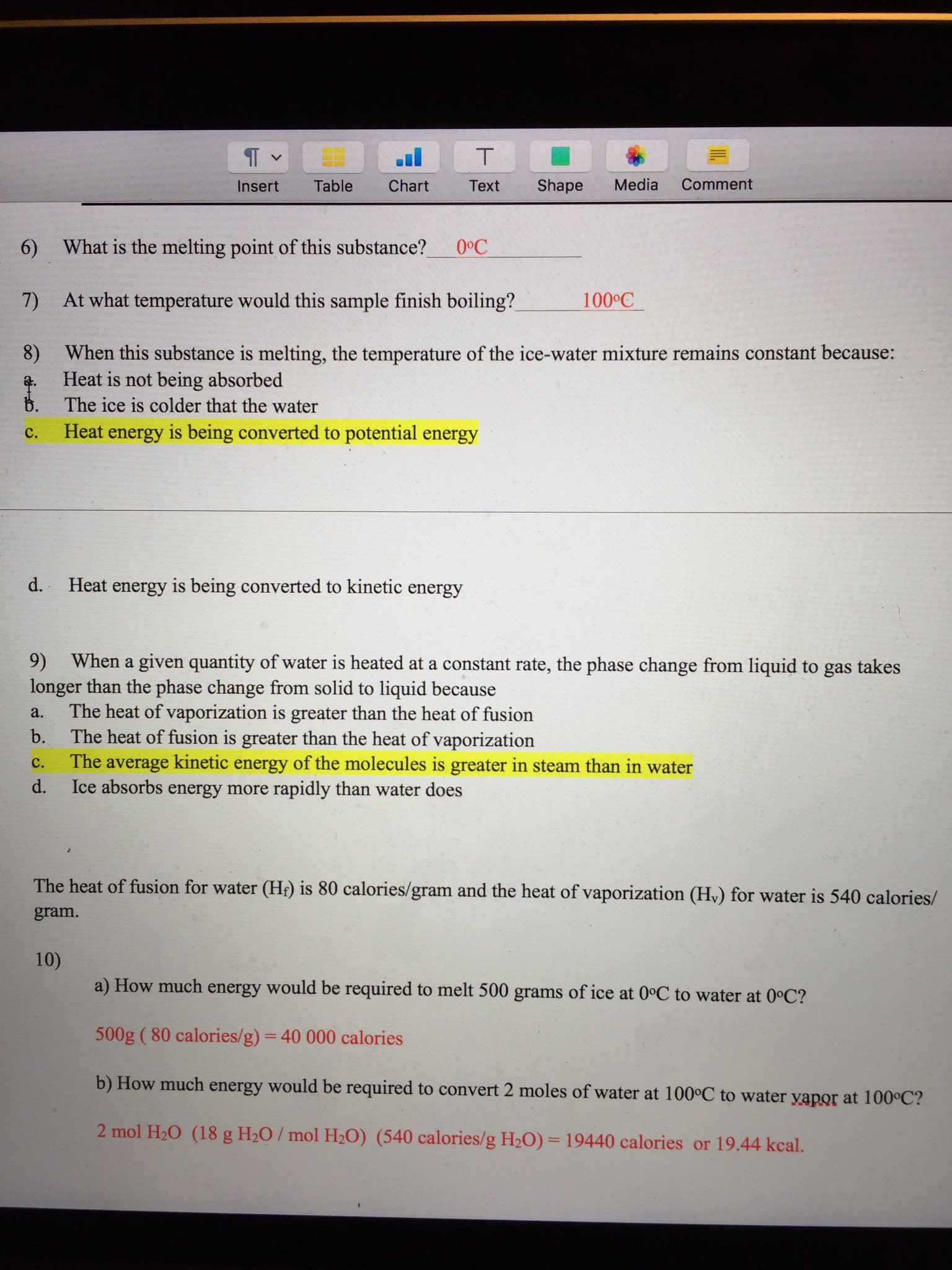 Mr. Taylor on Twitter: "Heating curve worksheet answers 25/25 " In Heating Curve Worksheet Answers